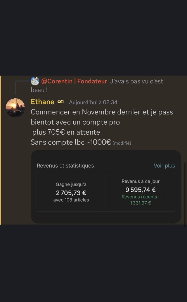 Résultats d'ETHANE